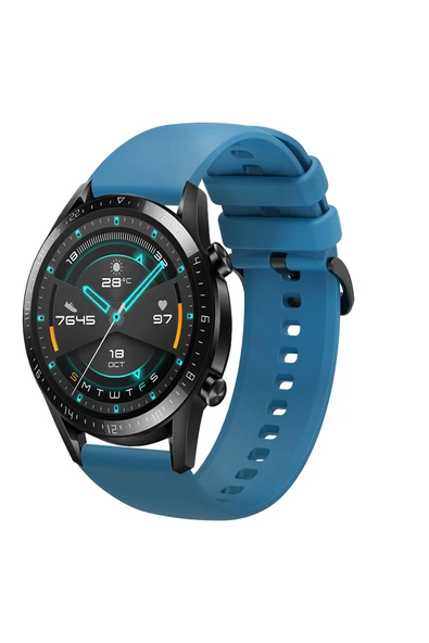 KRETON KRETON Huawei Watch Gt2 46mm Uyumlu Kordon Yumuşak Dokulu Soft Renk Tokalı Silikon Kayış - Resim 11