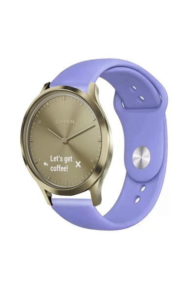 KRETON KRETON Garmin Vivomove Luxe , Style , Hr Ile Uyumlu Yumuşak Dokulu Silikon Kordon Kayış (20MM) - Resim 8