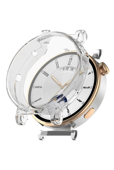KRETON KRETON Huawei Watch GT4 41mm Uyumlu Kasa ve Ekran Koruyucu 360 Tam Koruma Silikon Kılıf ürün görseli