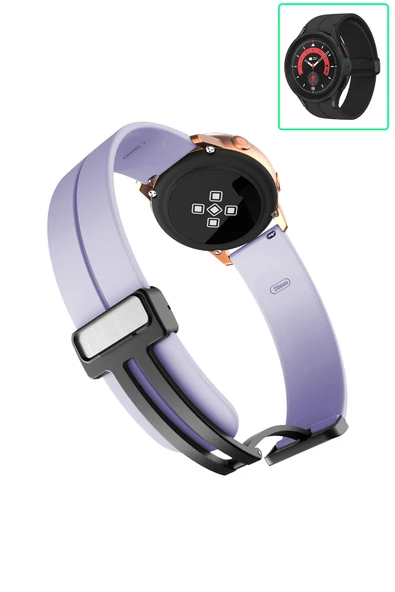 KRETON KRETON Samsung Galaxy Watch 5 Pro Uyumlu Kordon Magnetic Klipsli Premium Kayış - Resim 2