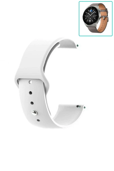 KRETON KRETON Huawei Watch Gt3  Pro 46mm Uyumlu KOYU YEŞİL Kordon Yumuşak Dokulu Silikon Kayış - Resim 10