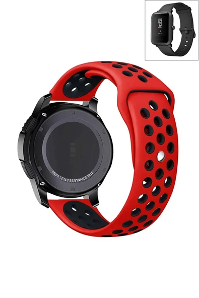 KRETON KRETON Amazfit BİP-BİPU-BİPS-BİP LİTE-BİPUPRO-BİP3 Uyumlu Kordon Yumuşak Dokulu Delikli Silikon Kayış - Resim 9