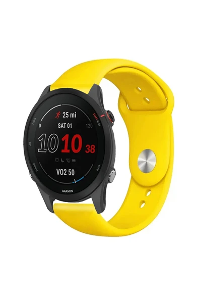 KRETON KRETON Garmin Forerunner 255 Ile Uyumlu Yumuşak Dokulu Silikon Kordon Kayış - Resim 10