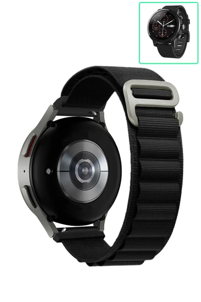 KRETON KRETON Amazfit Pace 2 Stratos Uyumlu Kordon Alpine Loop Döngü Spor Kayış - Resim 6