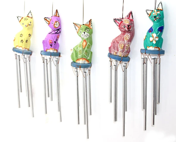 Üstü Ahşap Altı Metal Rüzgar Çanı ürün görseli 1