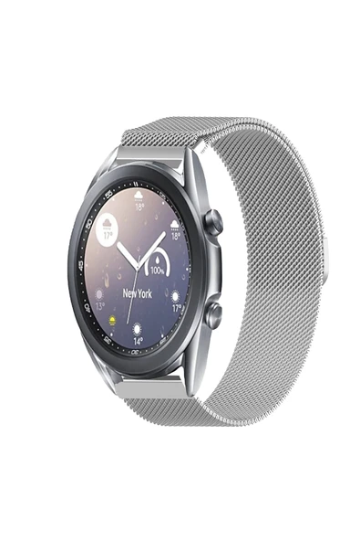 KRETON KRETON Samsung Galaxy Watch 3 41mm Uyumlu Kordon Hasır Metal Örgü Mıknatıslı Milano Kayış - Resim 3