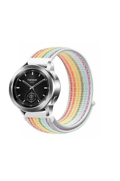 KRETON KRETON Xiaomi Watch S1 , S1 Active, S1 Pro  Uyumlu Spor Kumaş Desenli Cırt Cırtlı Kordon Kayış - Resim 2