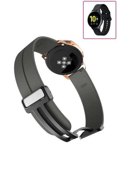 KRETON KRETON Samsung Galaxy Watch Active 2 40mm/44mm Uyumlu Kordon Magnetic Klipsli Premium Kayış - Resim 5