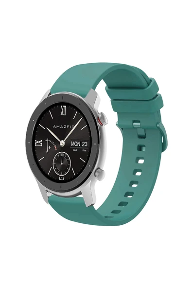 KRETON KRETON Amazfit GTR 42mm ile Uyumlu Kordon Yumuşak Dokulu Soft Renk Tokalı Silikon Kayış ürün görseli