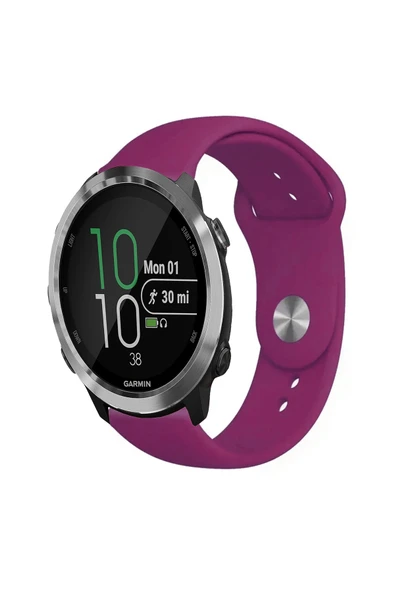 KRETON KRETON Garmin Forerunner 645 / 645 Music Ile Uyumlu Yumuşak Dokulu Silikon Kordon Kayış (20MM) - Resim 4