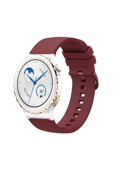 KRETON KRETON Huawei Watch Gt3 Pro 43mm ile Uyumlu Kordon Yumuşak Dokulu Soft Renk Tokalı Silikon Kayış - Resim 9
