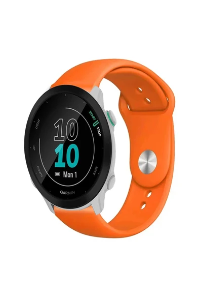 KRETON KRETON Garmin Forerunner 55 Ile Uyumlu Yumuşak Dokulu Silikon Kordon Kayış (20MM) - Resim 6
