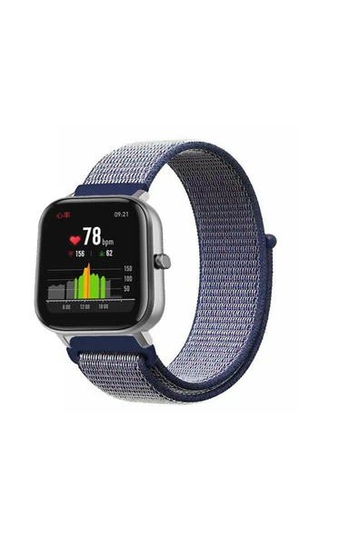 KRETON KRETON Amazfit GTS-GTS2-GTS2E-GTS3-GTS4-GTS4 Mini Uyumlu Spor Kumaş Desenli Cırt Cırtlı Kordon Kayış - Resim 9