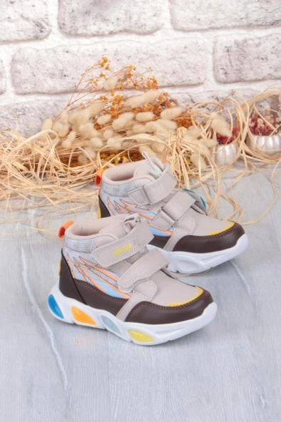 Vicco DAVİD 946.B25K.420 Anatomik Taban Unisex Çocuk Işıklı Bot Bej 22-25 ürün görseli