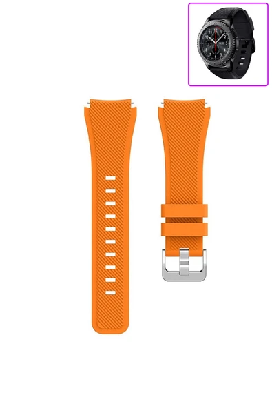 KRETON KRETON Samsung Gear S3 Frontier Akıllı Saat Uyumlu Tırtık Desenli Silikon Kordon Kayış - Resim 12