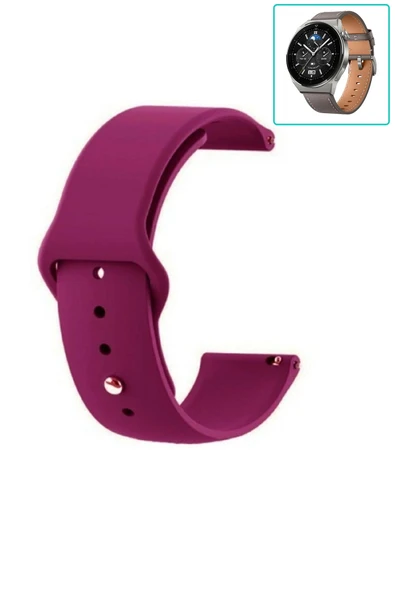 KRETON KRETON Huawei Watch Gt3  Pro 46mm Uyumlu KOYU YEŞİL Kordon Yumuşak Dokulu Silikon Kayış - Resim 12