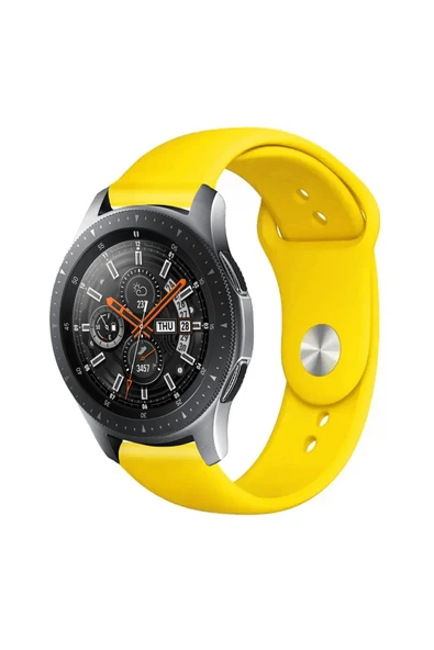 KRETON KRETON Samsung Galaxy Watch 46mm Uyumlu Koyu Yeşil Kordon Yumuşak Dokulu Silikon Kayış - Resim 7