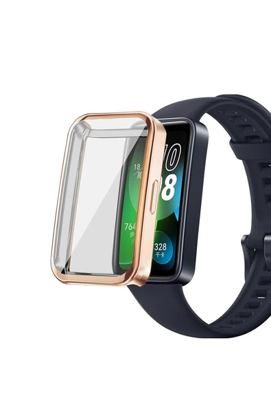 KRETON KRETON Huawei Band 8 , 9 Ve 10 Ile Uyumlu Kasa Ve Ekran Koruyucu 360 Tam Koruma Silikon Kılıf - Resim 4