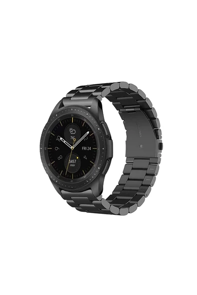 KRETON KRETON Samsung Galaxy Watch 42mm Uyumlu SİYAH Kordon Baklava Model Paslanmaz Çelik Metal Kayış ürün görseli