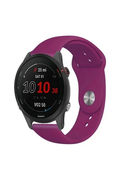 KRETON KRETON Garmin Forerunner 255 Ile Uyumlu Yumuşak Dokulu Silikon Kordon Kayış - Resim 4