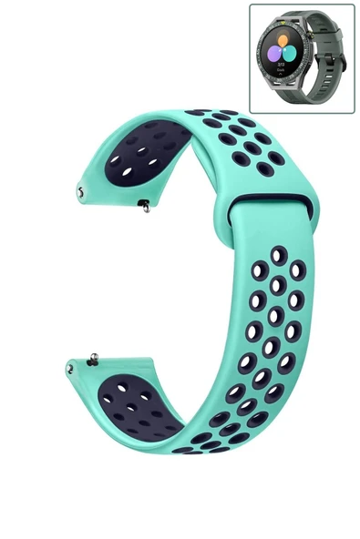 KRETON KRETON Huawei Watch Gt3 SE Uyumlu Kordon Yumuşak Dokulu Delikli Desenli Silikon Kayış - Resim 7
