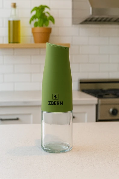 Royal Gross 500 ml Yeşil Cam Yağdanlık – Sızdırmaz Kapaklı Şık Yağ ve Sirke Şişesi ürün görseli