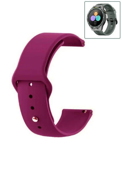 KRETON KRETON Huawei Watch Gt3 SE Uyumlu BORDO Kordon Yumuşak Dokulu Silikon Kayış - Resim 8