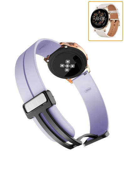 KRETON KRETON Huawei Watch Gt3 42mm Uyumlu Kordon Magnetic Klipsli Premium Kayış - Resim 3