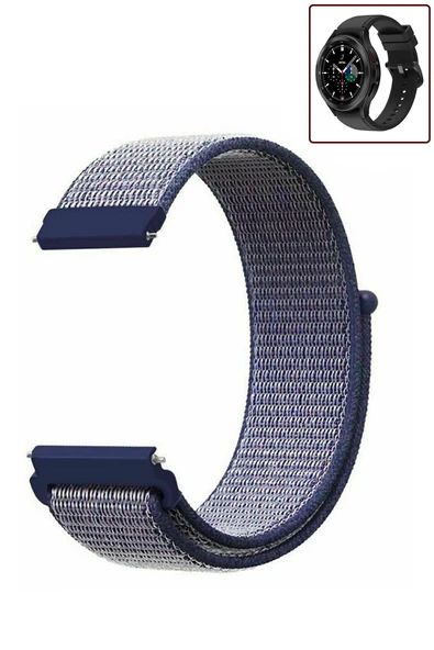 KRETON KRETON Samsung Galaxy Watch 4 Classic 42mm/46mm Uyumlu Spor Kumaş Desenli Cırt Cırtlı Kordon Kayış - Resim 9