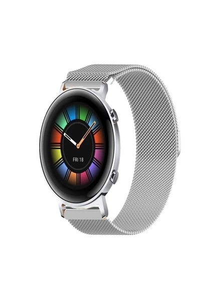 KRETON KRETON Huawei Watch Gt2 42mm Uyumlu Kordon Hasır Metal Örgü Mıknatıslı Milano Kayış - Resim 3