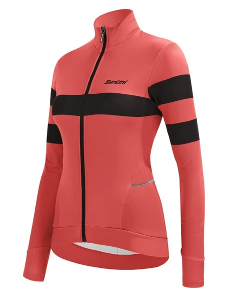 Santini Coral Bengal Kadın Termal Kışlık Bisiklet Forması 2W216175CORALBENG - Resim 5