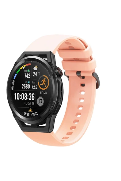 KRETON KRETON Huawei Watch Gt Runner Uyumlu Kordon Yumuşak Dokulu Soft Renk Tokalı Silikon Kayış - Resim 3