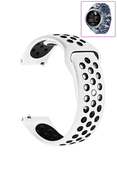 KRETON KRETON Honor Watch Gs Pro Uyumlu Kordon Yumuşak Dokulu Delikli Desenli Silikon Kayış - Resim 3