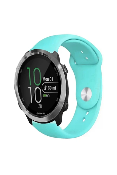 KRETON KRETON Garmin Forerunner 645 / 645 Music Ile Uyumlu Yumuşak Dokulu Silikon Kordon Kayış (20MM) - Resim 6