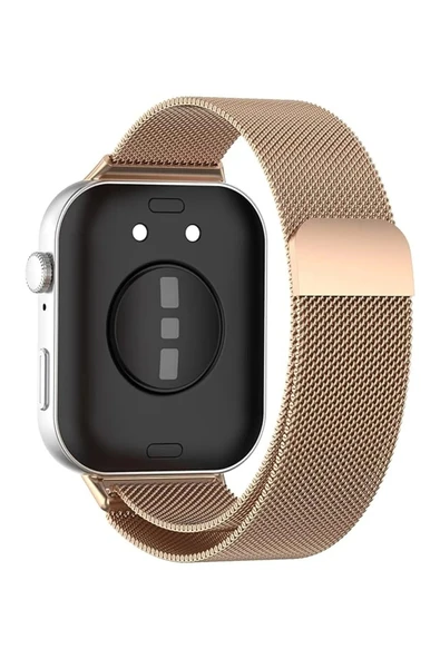 KRETON KRETON Huawei Watch Fit 3 / Fit 4 / Fit 4 Pro Ile Uyumlu Kordon Hasır Örgü Metal Mıknatıslı Kayış - Resim 9