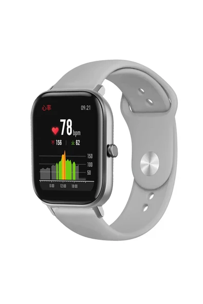 KRETON KRETON Amazfit GTS-GTS2-GTS2E-GTS3-GTS4-GTS4 Mini Uyumlu AÇIK YEŞİL Kordon Yumuşak Dokulu Silikon Kayış - Resim 6