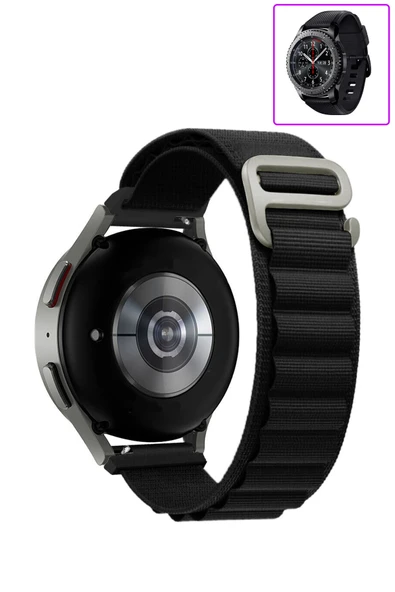 KRETON KRETON Samsung Gear S3 Frontier Uyumlu Kordon Alpine Loop Döngü Spor Kayış - Resim 6