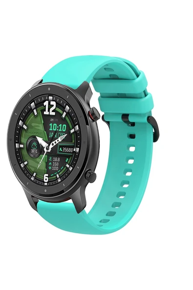 KRETON KRETON Amazfit GTR 47mm Uyumlu Kordon Yumuşak Dokulu Soft Renk Tokalı Silikon Kayış - Resim 6