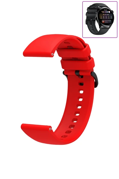 KRETON KRETON Huawei Watch 3 - 3 Pro Uyumlu Kordon Yumuşak Dokulu Soft Renk Tokalı Silikon Kayış - Resim 11