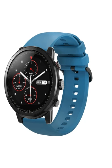 KRETON KRETON Amazfit Pace 2 Stratos Uyumlu Kordon Yumuşak Dokulu Soft Renk Tokalı Silikon Kayış ürün görseli