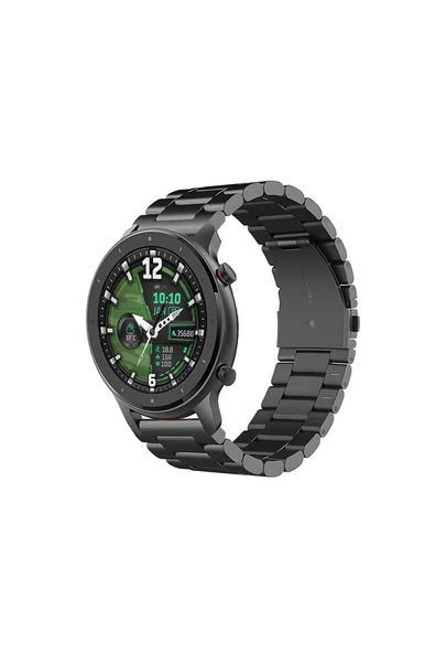 KRETON KRETON Amazfit GTR 47mm Uyumlu GÜMÜŞ Kordon Klasik Baklava Model Paslanmaz Çelik Metal Kayış - Resim 7