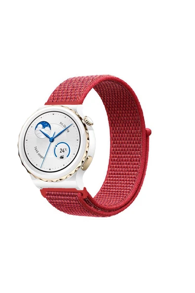 KRETON KRETON Huawei Watch Gt3 Pro 43mm Uyumlu Spor Kumaş Desenli Cırt Cırtlı Kordon Kayış - Resim 11