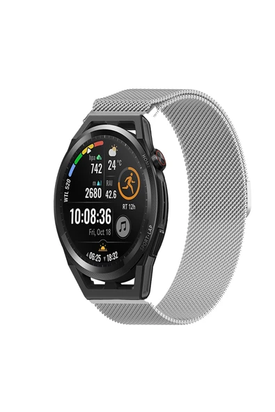 KRETON KRETON Huawei Watch Gt Runner Uyumlu Kordon Hasır Metal Örgü Tarz Mıknatıslı Milano Kayış ürün görseli