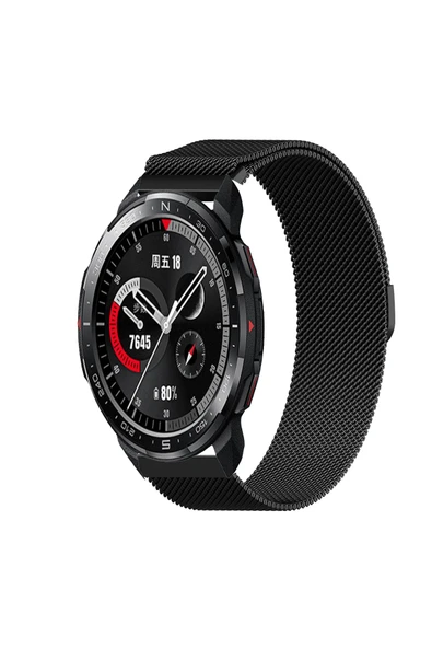 KRETON KRETON Honor Watch GS Pro Uyumlu Kordon Hasır Metal Örgü Tarz Mıknatıslı Milano Kayış ürün görseli