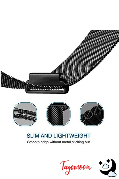 KRETON KRETON Amazfit Cheetah Pro Uyumlu Kordon Hasır Metal Örgü Tarz Mıknatıslı Milano Kayış - Resim 12