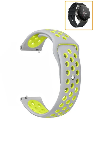 KRETON KRETON Huawei Watch Gt2 Pro Uyumlu Kordon Yumuşak Dokulu Delikli Desenli Silikon Kayış - Resim 7