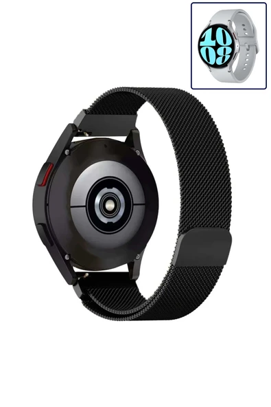 KRETON KRETON Samsung Galaxy Watch 6 40mm / 44mm Uyumlu Kordon Hasır Metal Örgü Mıknatıslı Milano Kayış - Resim 4