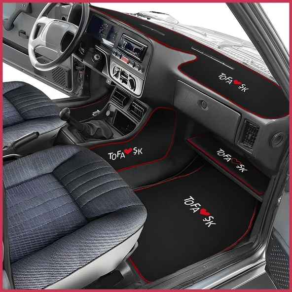 Tofaş Şahin Doğan Kartal Oto Paspas & Yüksek Torpido Halısı & Sehpa Örtüsü & Vites Konsol Koruması - Resim 2