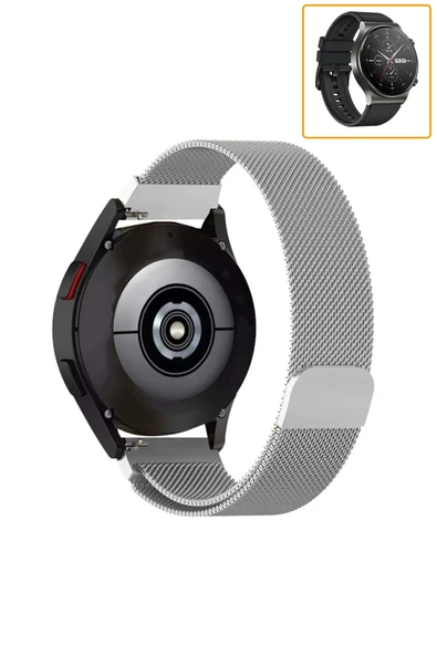 KRETON KRETON Huawei Watch Gt2 Pro Uyumlu Kordon Hasır Metal Örgü Tarz Mıknatıslı Milano Kayış - Resim 2