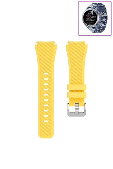 KRETON KRETON Honor Watch GS Pro Akıllı Saat Uyumlu Tırtık Desenli Silikon Kordon Kayış - Resim 4